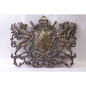 Vintage, Royal Crest, Dragons, Shield and Swords, Wall Hanging, ~ 251107-WH D-2